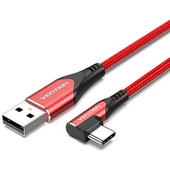 Vention Type-C (USB-C) 90° <-> USB 2.0 Cotton Cable Red 1m Aluminum Alloy Type (COERF)