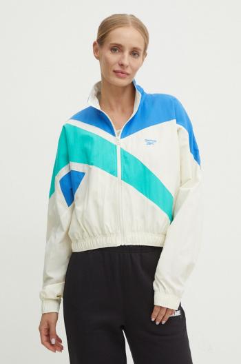 Bunda Reebok Classic dámská, béžová barva, přechodná, oversize, 100206055