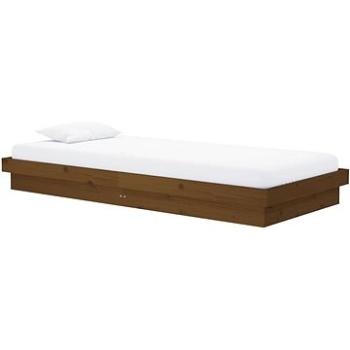 Rám postele medově hnědý masivní dřevo 90 × 200 cm, 819895 (819895)