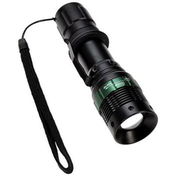 Solight kovová svítilna, 3W CREE LED, černá, fokus, 3x AAA (8592718010683)