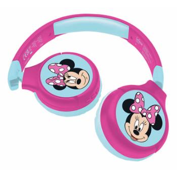 LEXIBOOK Disney Minnie 2v1 Bluetooth® a drátová skládací sluchátka s bezpečným ovládáním hlasitosti