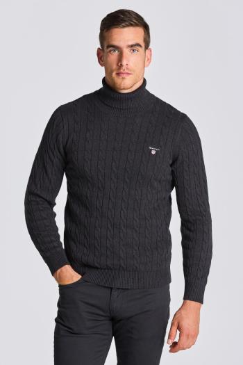 ROLÁK GANT COTTON CABLE TURTLE NECK šedá XL