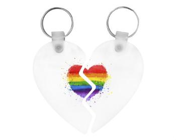 Zamilovaná klíčenka Rainbow heart