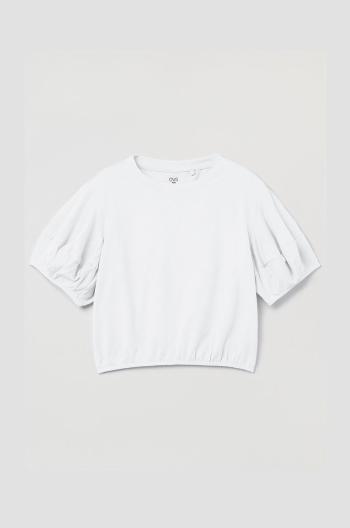 Dětské bavlněné tričko OVS bílá barva
