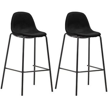 Barové židle 2 ks černé textil, 281535 (281535)