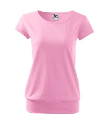 MALFINI Dámské tričko City - Růžová | XS