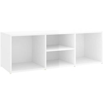 Botníková lavice lesklá bílá 105 x 35 x 35 cm dřevotříska (804469)
