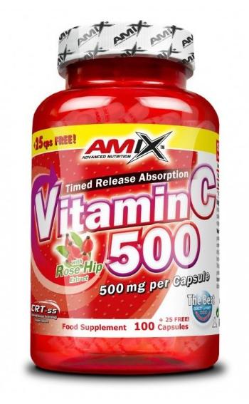 Vitamin C 500 + Rose Hip - Amix 100 + 25 kaps.