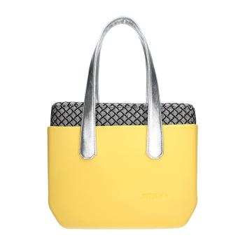 Dámská trendy kabelka Justo J-Wide Dora - žluto-stříbrná