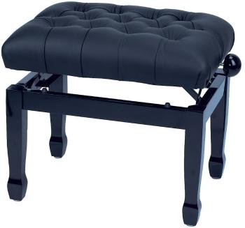 GEWA Piano Bench Deluxe XL Dřevěná stolička ke klavíru Black High Polish