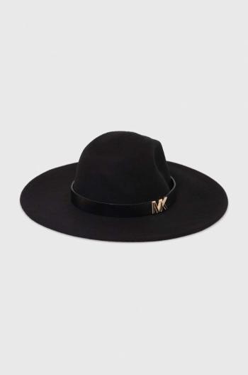 Vlněný klobouk Michael Kors Karli černá barva, vlněný
