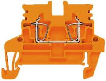 Řadová svorka průchodky Weidmüller ZDU 2.5N OR, 1316880000, oranžová, 50 ks