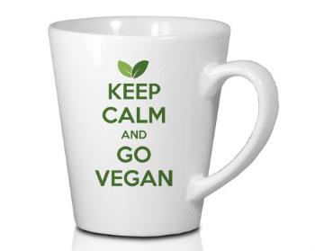 Hrnek Latte 325ml Keep calm and Go Vegan