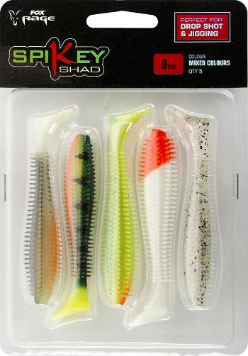 Fox rage gumová nástraha spikey shad mixed pack colours 5 ks-9 cm