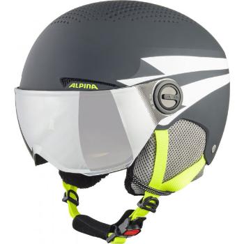 Alpina Sports ZUPO VISOR Dětská lyžařská helma, tmavě šedá, velikost (54 - 58)