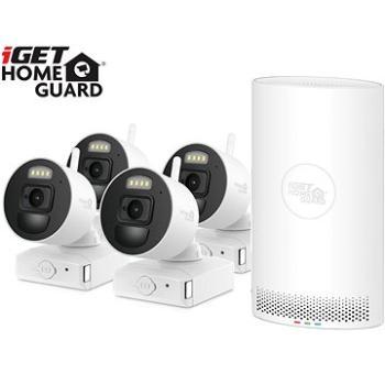 iGET HOMEGUARD HGNVK88004P v2023 - bezdrátový Wi-Fi bateriový set, 8mi kanálové NVR + 4x FullHD kame (HGNVK88004P v2023)