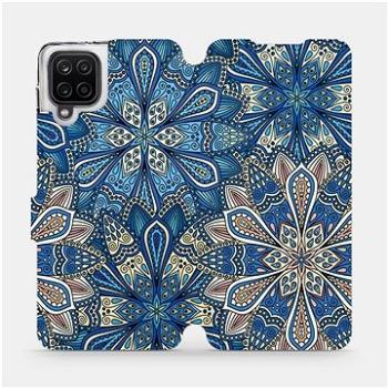 Flipové pouzdro na mobil Samsung Galaxy A12 - V108P Modré mandala květy (5903516613120)