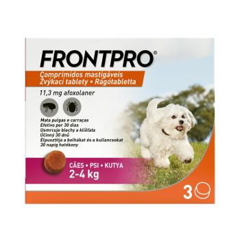 FRONTPRO Žvýkací tablety pro psy 2-4 kg 11,3 mg 3 tablety