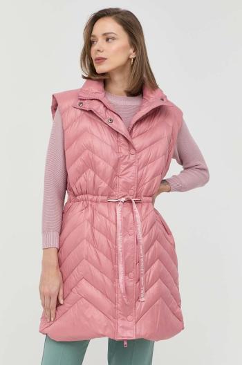 Péřová vesta Twinset růžová barva