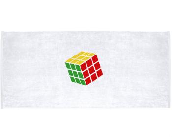 Celopotištěný sportovní ručník Rubikova kostka