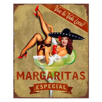 Kovová nástěnná cedule Margaritas - 20*1*25 cm 6Y4935