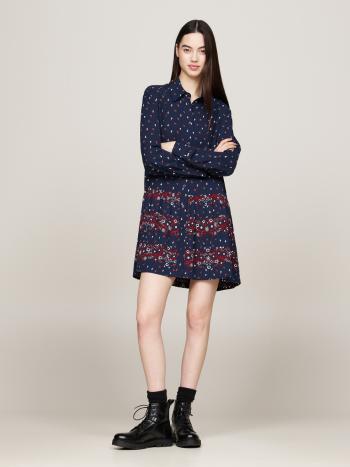 Tommy Jeans dámské modré šaty Floral - S (0GK)