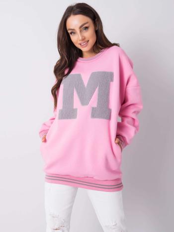 RŮŽOVÁ DÁMSKÁ MIKINA S POTISKEM M DS-BL-1123.18-PINK Velikost: L/XL