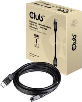 DisplayPort kabel club3D [1x zástrčka DisplayPort - 1x zásuvka DisplayPort] černá 3.00 m