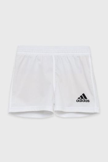 Dětské kraťasy adidas Performance GI7638 bílá barva, nastavitelný pas