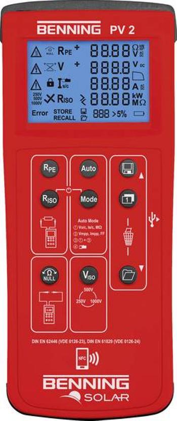 Tester fotovoltaických zařízení Benning PV 2