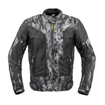 Pánská letní moto bunda W-TEC Jared Barva Black-Grey Digi-Camo, Velikost 3XL