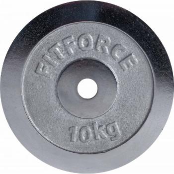 Fitforce PLC 10KG 30MM Nakládací kotouč, stříbrná, velikost OS