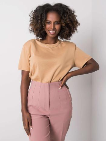 BÉŽOVÉ BASIC TRIČKO PM-TS-SS21TX56.07-BEIGE Velikost: M