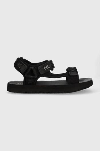 Sandály HUGO Jens Sand pánské, černá barva