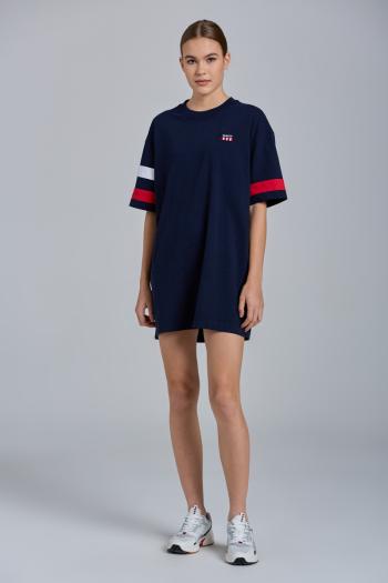 ŠATY GANT D1. RETRO LOGO SS T-SHIRT DRESS modrá M