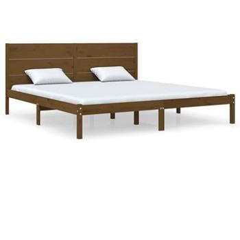 Rám postele medově hnědý masivní dřevo 180×200 cm Super King, 3104171 (3104171)