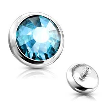 Šperky4U Náhradní kamínek k labretě, průměr 3 mm - ND005-03Q