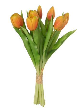 Kytice 7ks oranžových realistických tulipánů - 31cm 32915