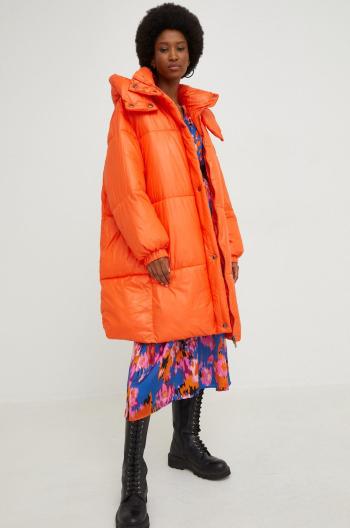 Bunda Answear Lab dámská, oranžová barva, zimní, oversize