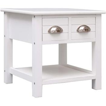 Odkládací stolek bílý 40x40x40 cm dřevo pavlovnie (284068)