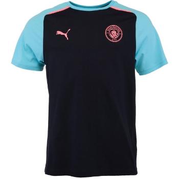 Puma MANCHESTER CASUALS TEE Pánské fotbalové triko, černá, velikost