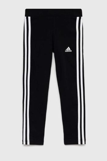 Dětské legíny adidas G 3S černá barva, s aplikací