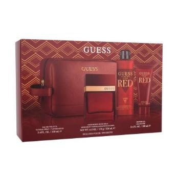 GUESS Seductive Homme Red dárková kazeta toaletní voda 100 ml + deodorant 226 ml + sprchový gel 100 ml + kosmetická taštička pro muže