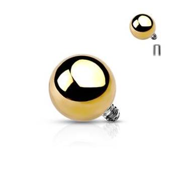 Šperky4U Náhradní zlacená kulička k labretě - ND003GD-1203