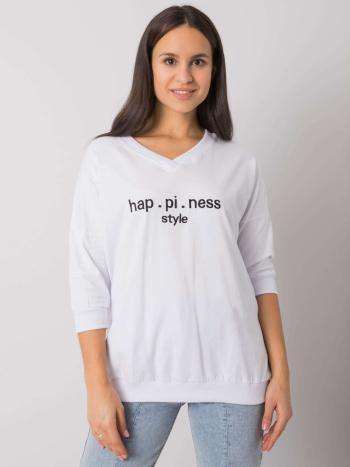 BÍLÁ DÁMSKÁ MIKINA S NÁPISEM RV-BL-7328.19-WHITE Velikost: L/XL