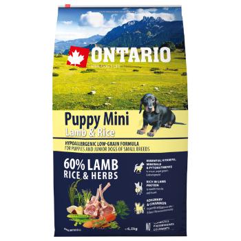 Ontario Puppy Mini Lamb & Rice 6,5kg