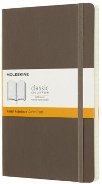 Moleskine Zápisník hnědý L, linkovaný, měkký