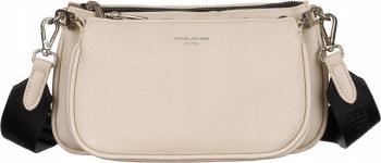 DAVID JONES SVĚTLE BÉŽOVÁ DVOUKOMOROVÁ CROSSBODY KABELKA CM6490 BEIGE Velikost: ONE SIZE