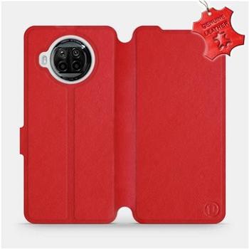 Flipové pouzdro na mobil Xiaomi MI 10T Lite - Červené - kožené -   Red Leather (5903516463756)