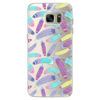 Silikonové pouzdro iSaprio - Feather Pattern 01 - Samsung Galaxy S7 Edge